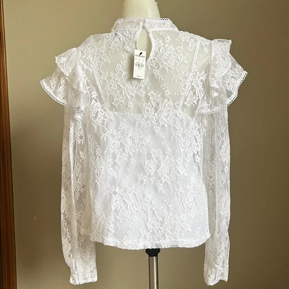 Express Ruffle Lace Top - Picture 7 of 8